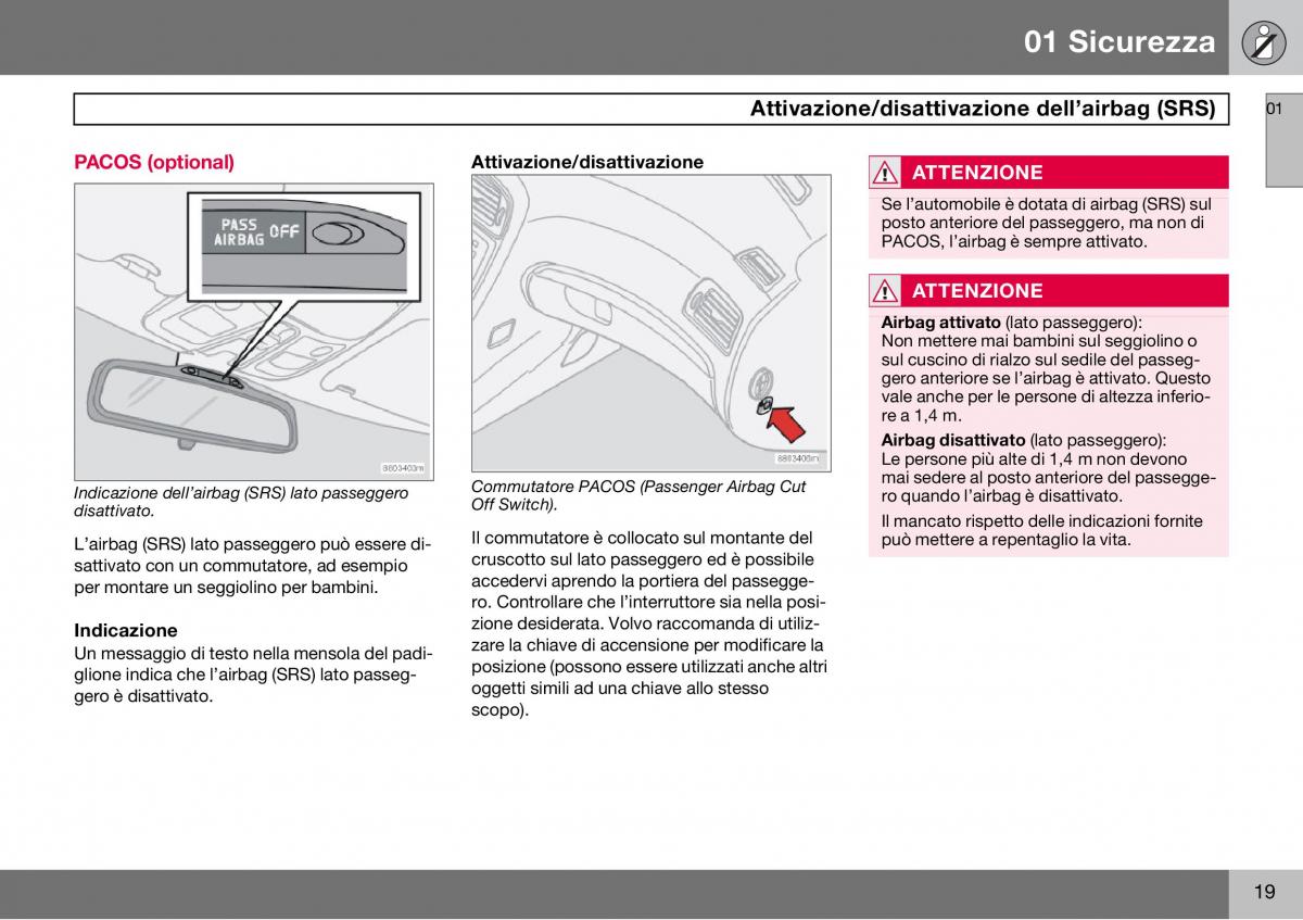 Volvo S60 I 1 manuale del proprietario / page 20