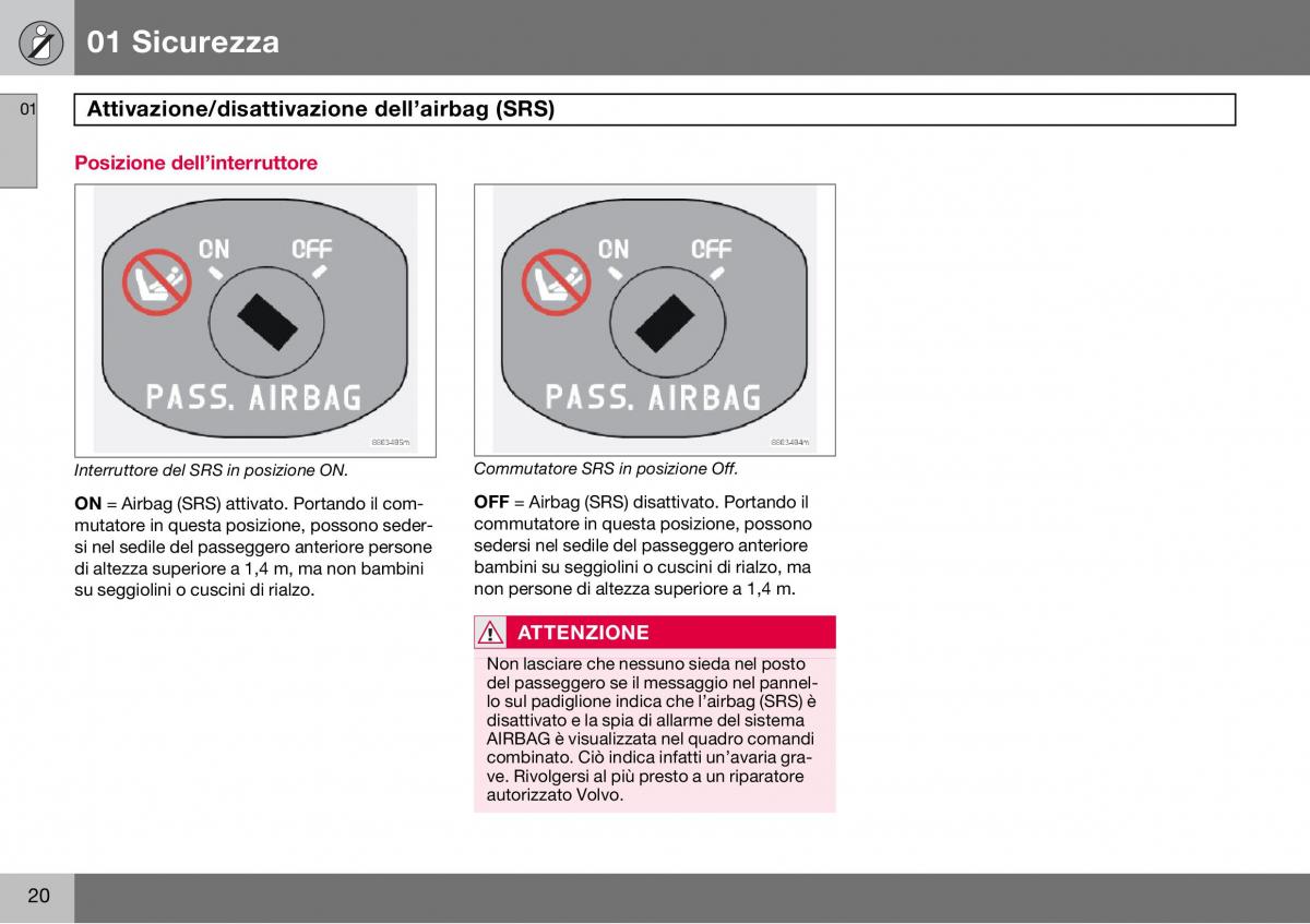 Volvo S60 I 1 manuale del proprietario / page 21