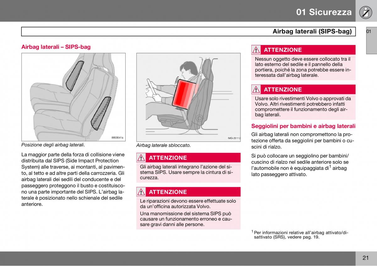 Volvo S60 I 1 manuale del proprietario / page 22