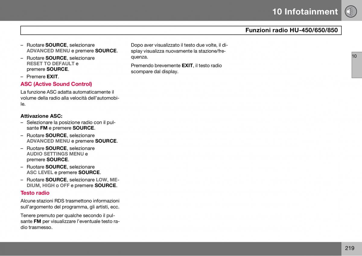 Volvo S60 I 1 manuale del proprietario / page 220