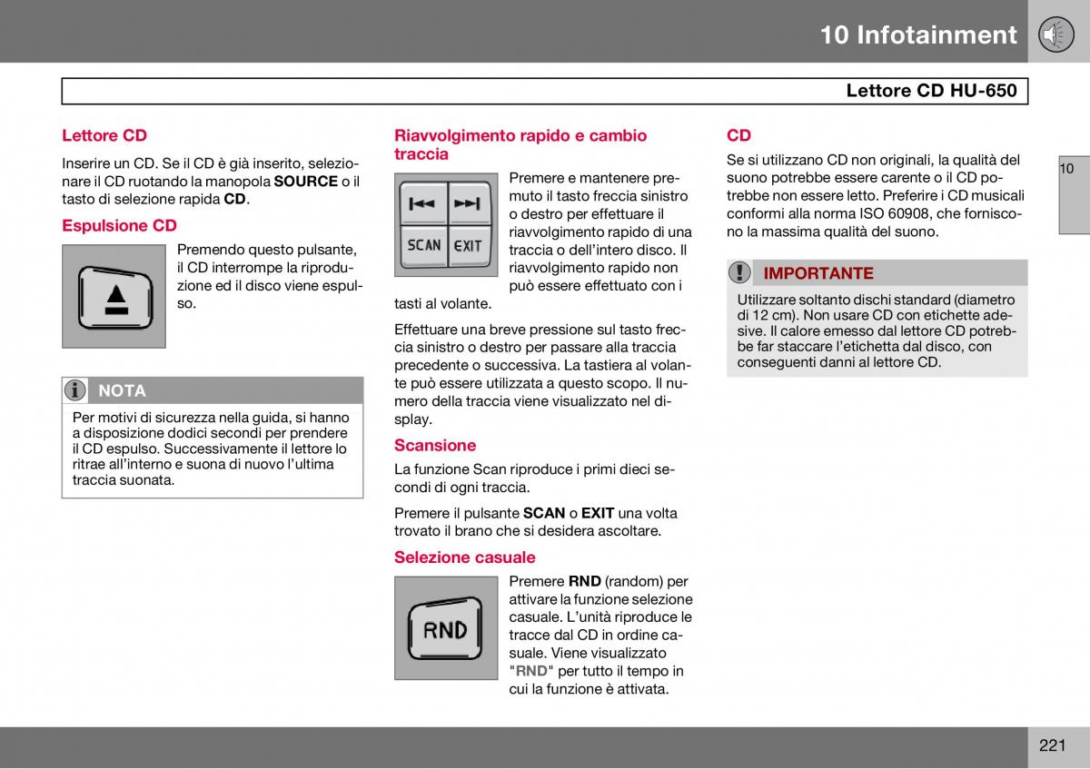 Volvo S60 I 1 manuale del proprietario / page 222