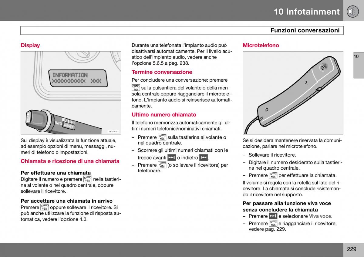 Volvo S60 I 1 manuale del proprietario / page 230