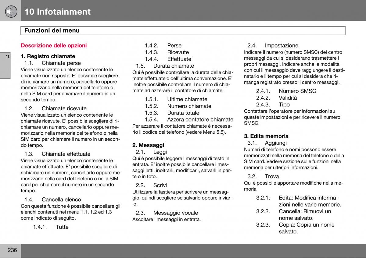 Volvo S60 I 1 manuale del proprietario / page 237