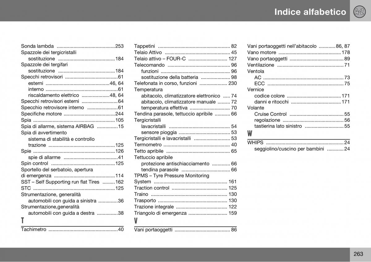 Volvo S60 I 1 manuale del proprietario / page 264