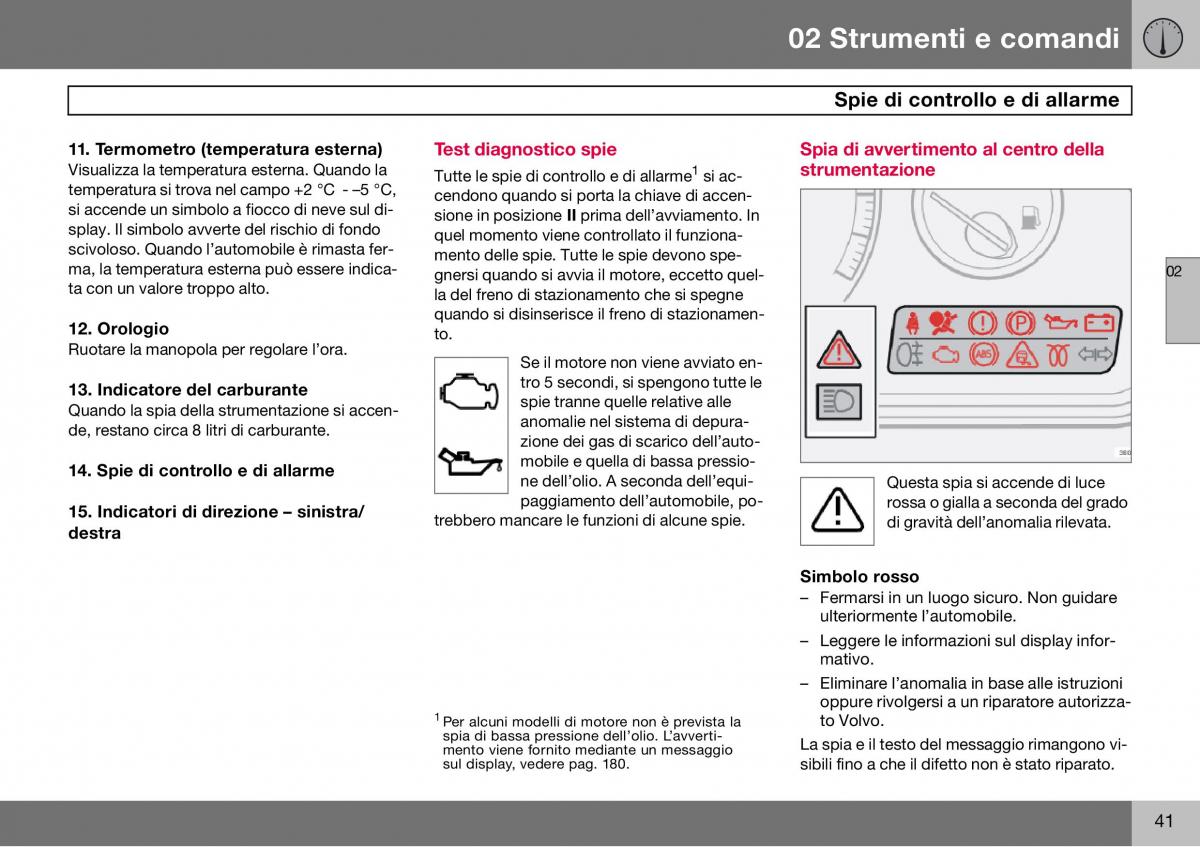 Volvo S60 I 1 manuale del proprietario / page 42