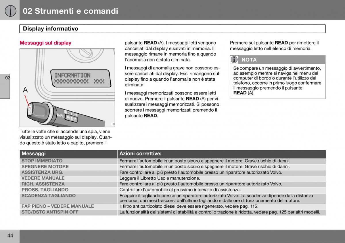 Volvo S60 I 1 manuale del proprietario / page 45