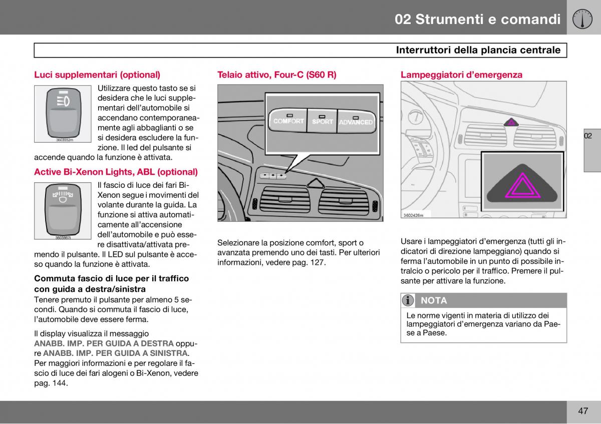 Volvo S60 I 1 manuale del proprietario / page 48