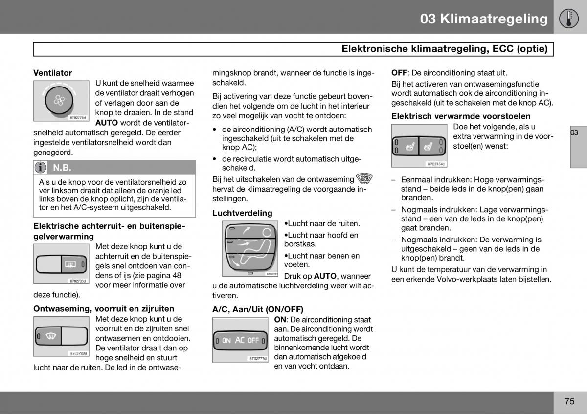 Volvo S60 I 1 handleiding / page 76