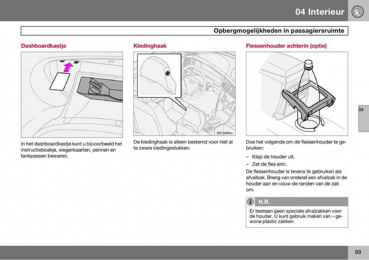 Volvo S60 I 1 handleiding / page 90