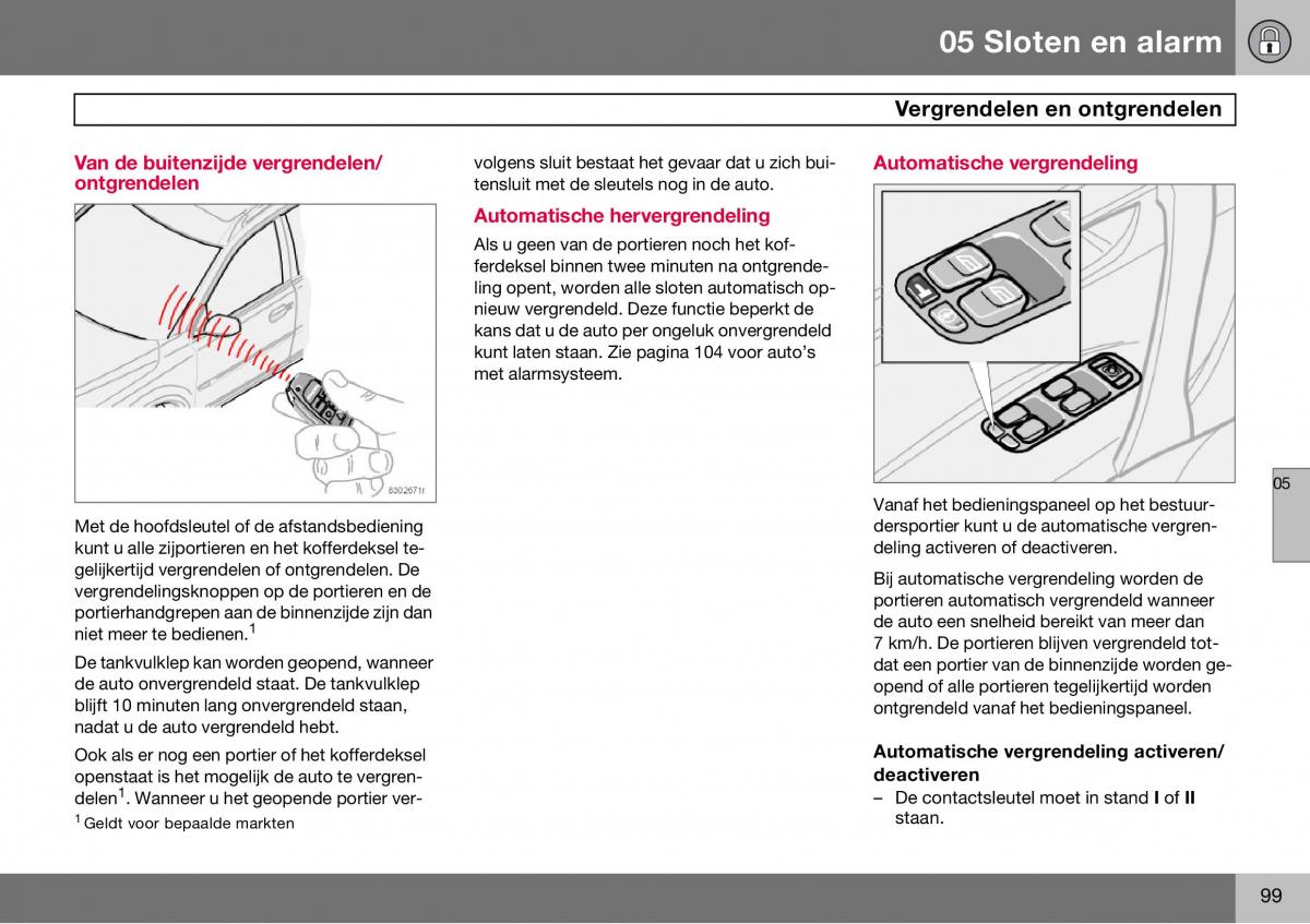 Volvo S60 I 1 handleiding / page 100