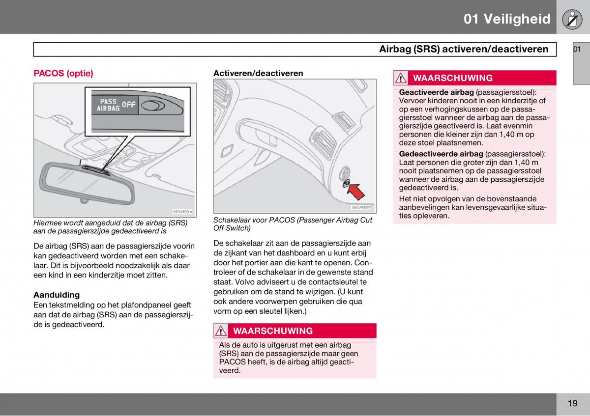 Volvo S60 I 1 handleiding / page 20