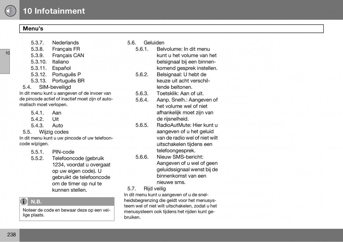 Volvo S60 I 1 handleiding / page 239