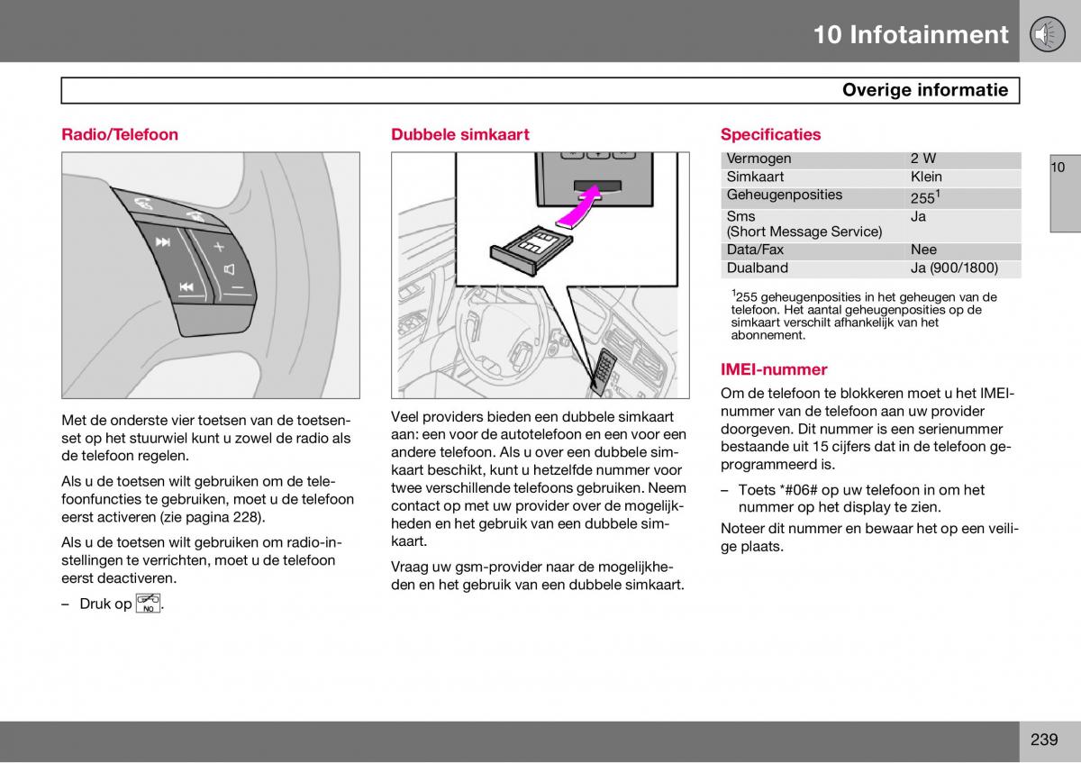 Volvo S60 I 1 handleiding / page 240