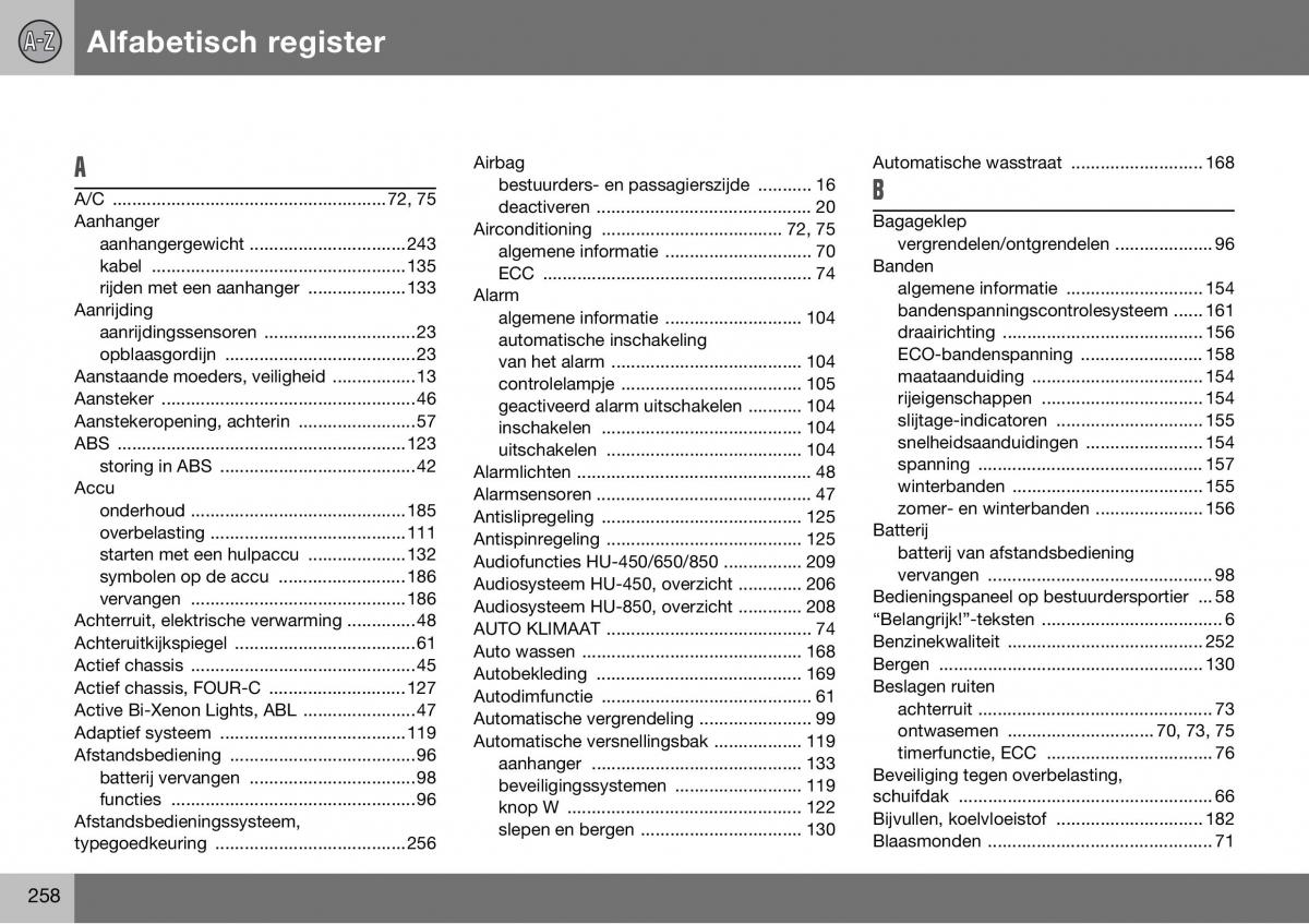 Volvo S60 I 1 handleiding / page 259