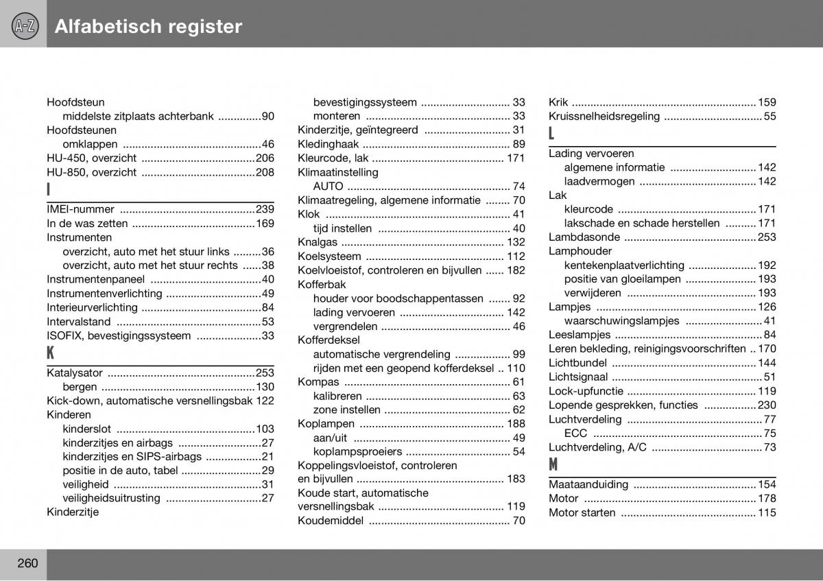 Volvo S60 I 1 handleiding / page 261