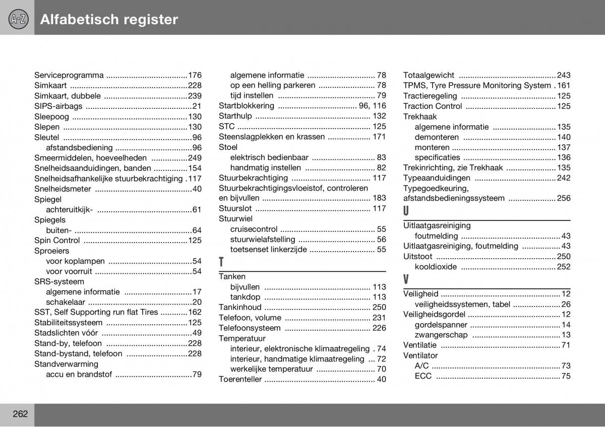 Volvo S60 I 1 handleiding / page 263