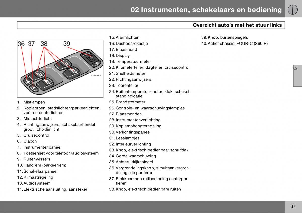 Volvo S60 I 1 handleiding / page 38