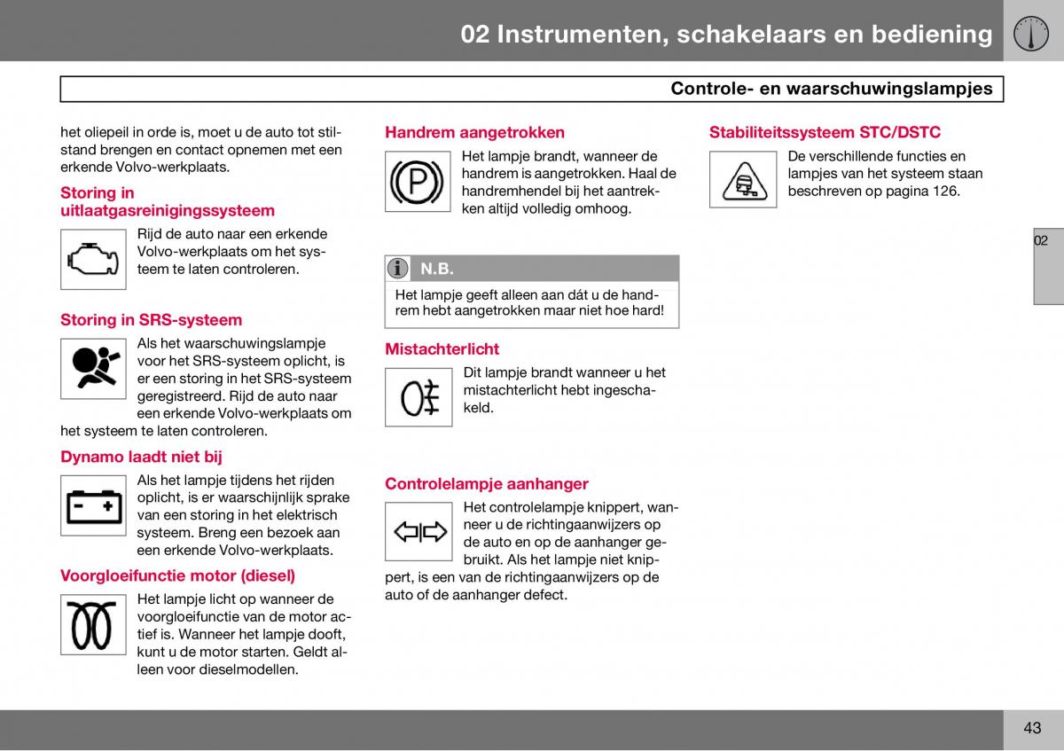 Volvo S60 I 1 handleiding / page 44