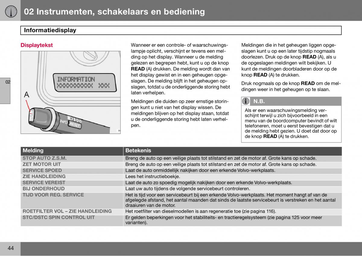 Volvo S60 I 1 handleiding / page 45