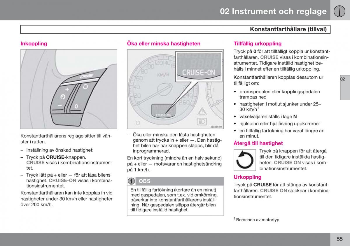 Volvo S60 I 1 instruktionsbok / page 56