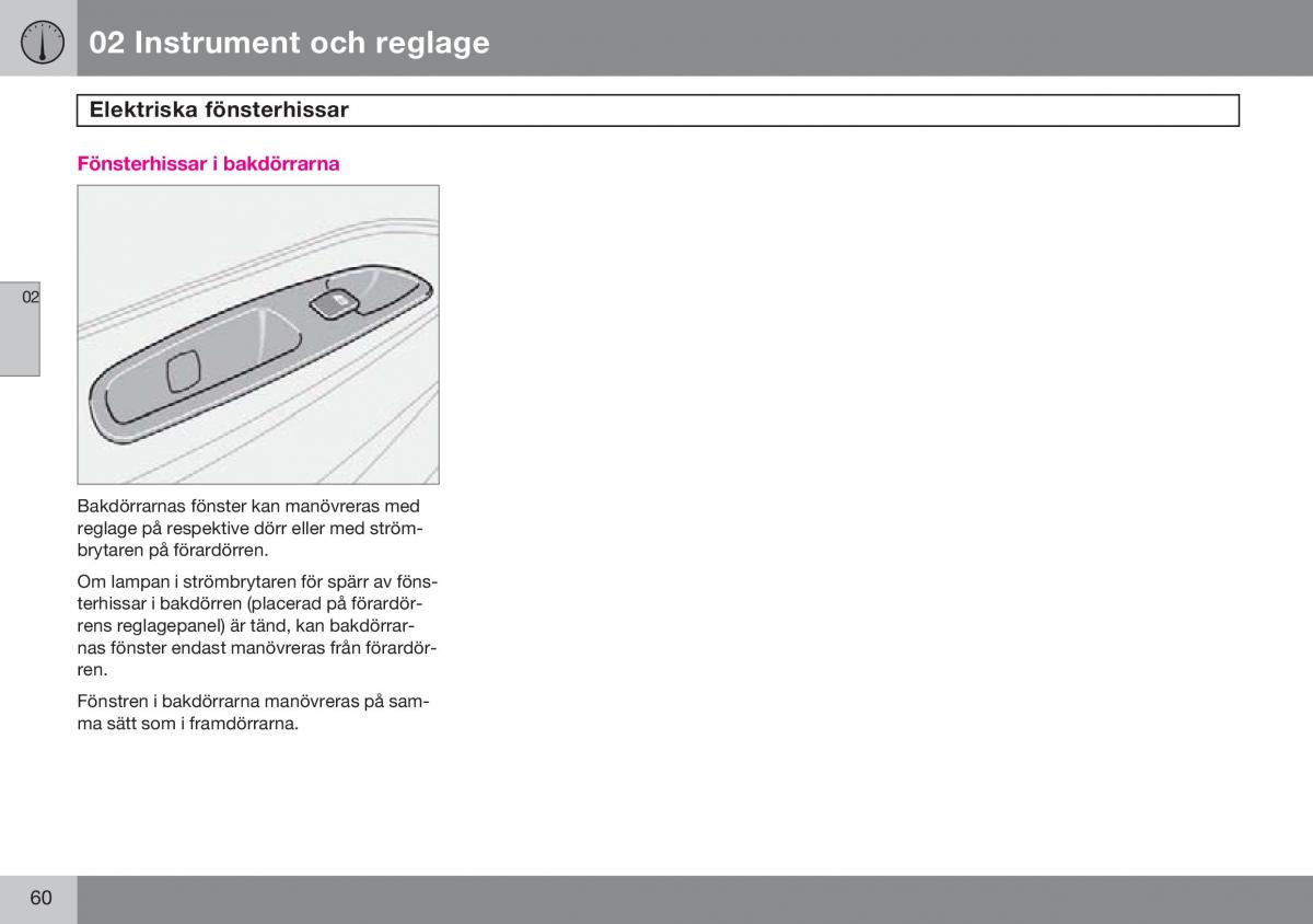 Volvo S60 I 1 instruktionsbok / page 61