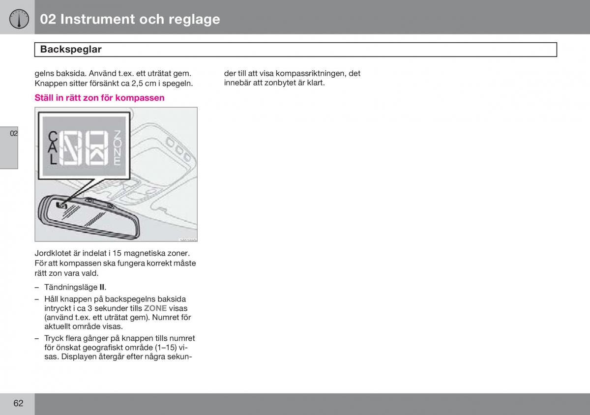 Volvo S60 I 1 instruktionsbok / page 63