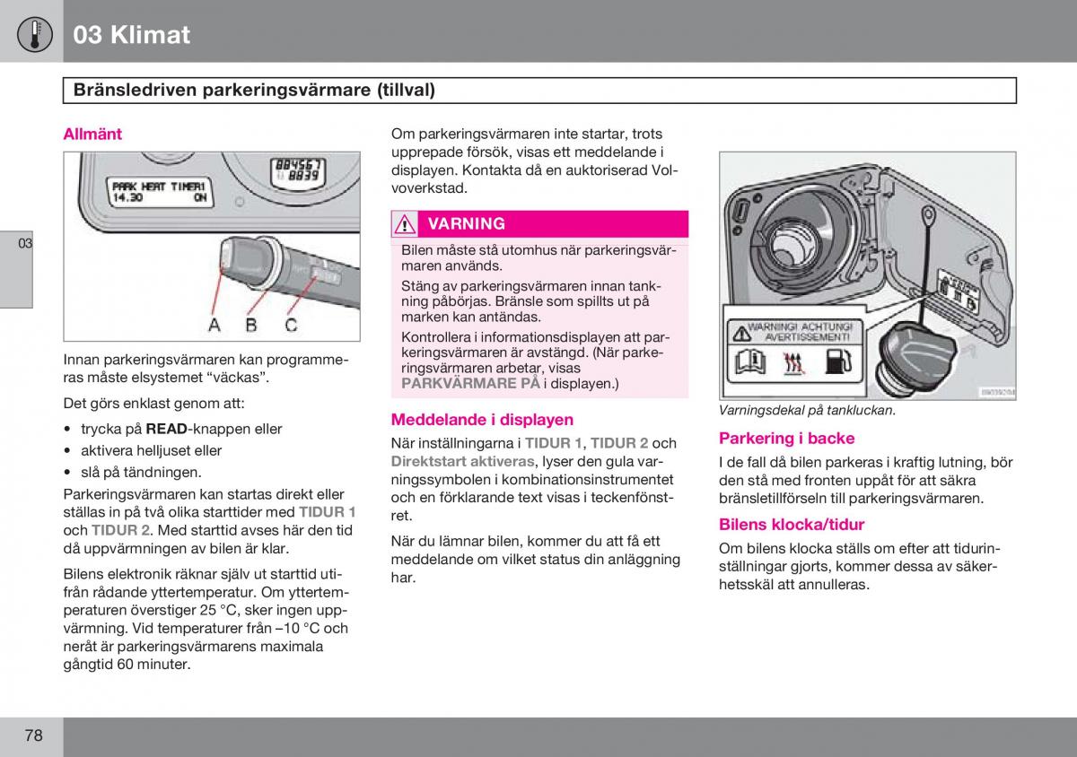 Volvo S60 I 1 instruktionsbok / page 79