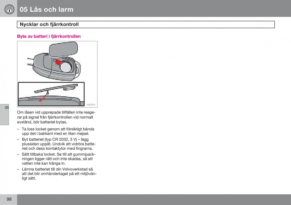 Volvo S60 I 1 instruktionsbok / page 99