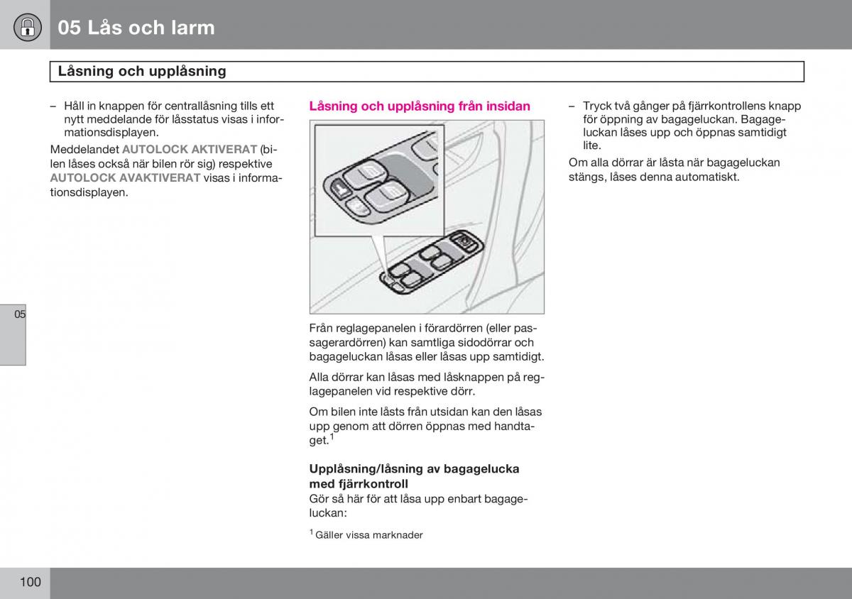 Volvo S60 I 1 instruktionsbok / page 101