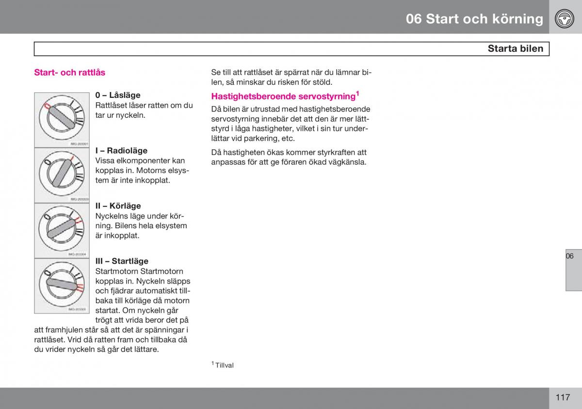 Volvo S60 I 1 instruktionsbok / page 118