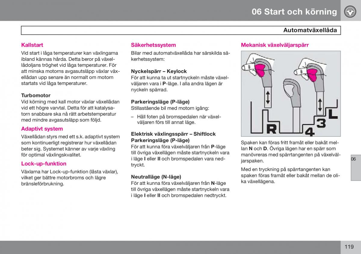 Volvo S60 I 1 instruktionsbok / page 120