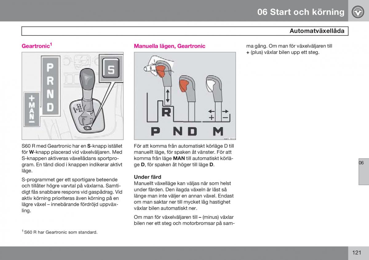 Volvo S60 I 1 instruktionsbok / page 122