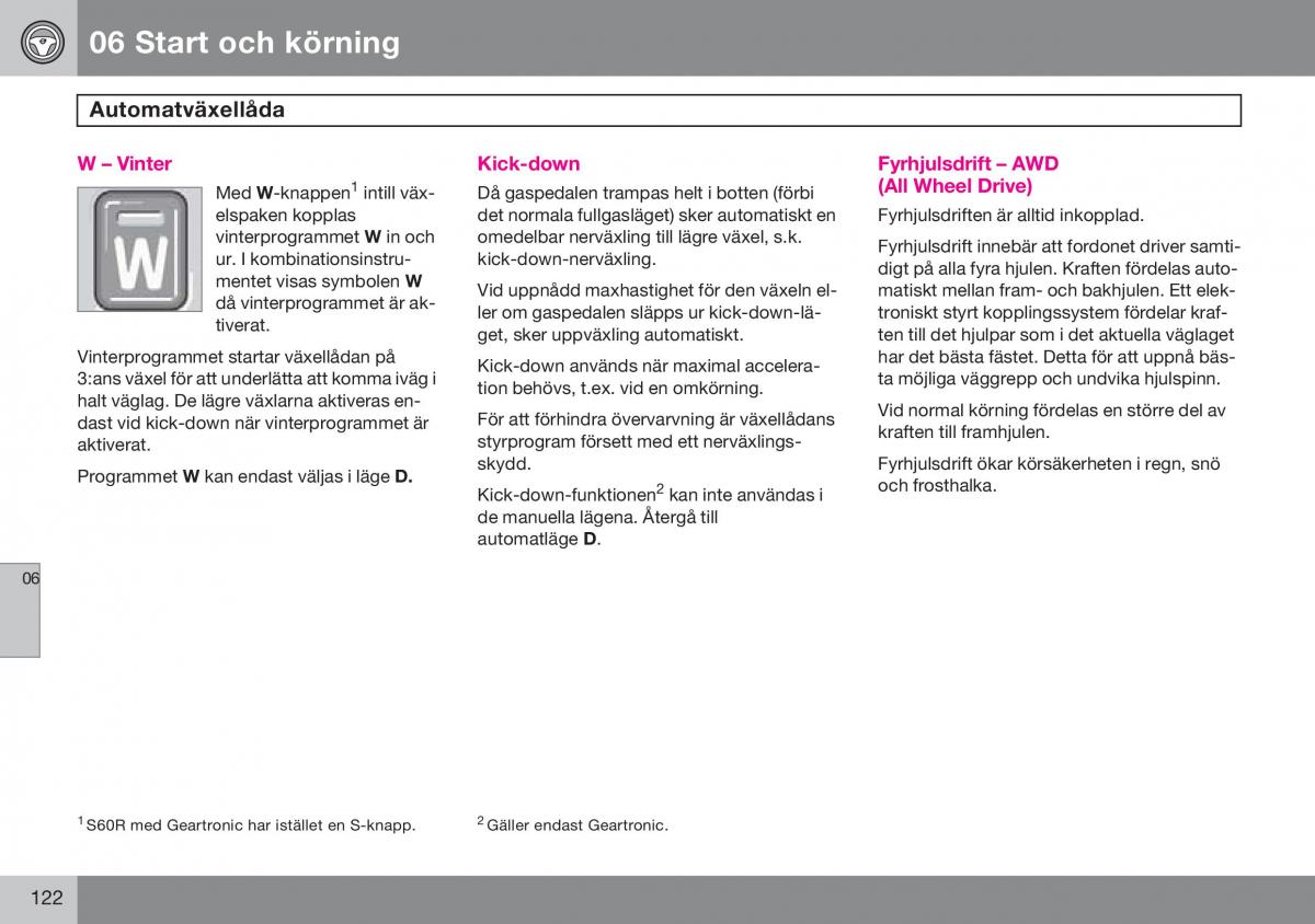 Volvo S60 I 1 instruktionsbok / page 123