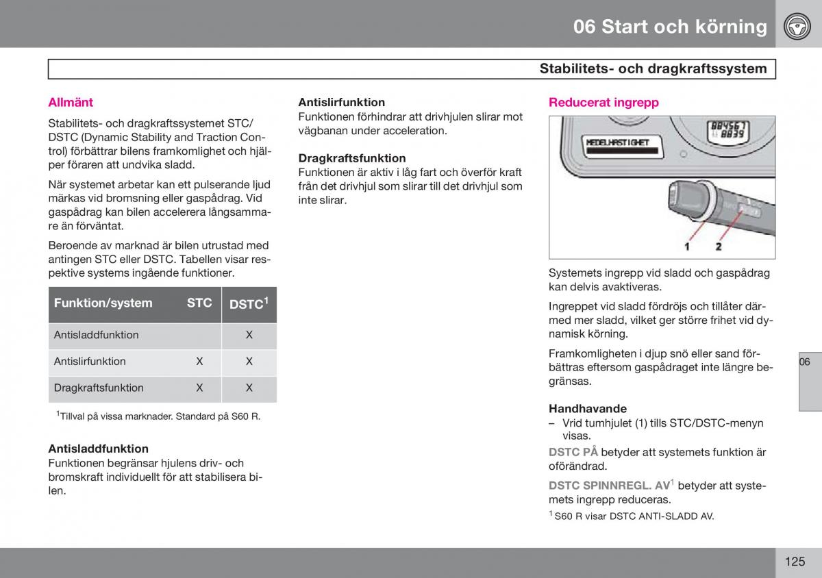 Volvo S60 I 1 instruktionsbok / page 126