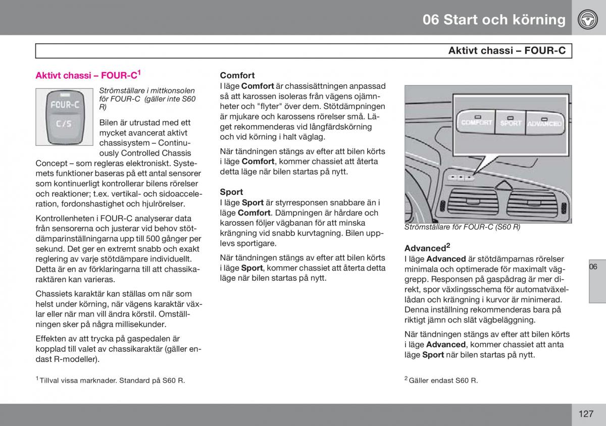 Volvo S60 I 1 instruktionsbok / page 128