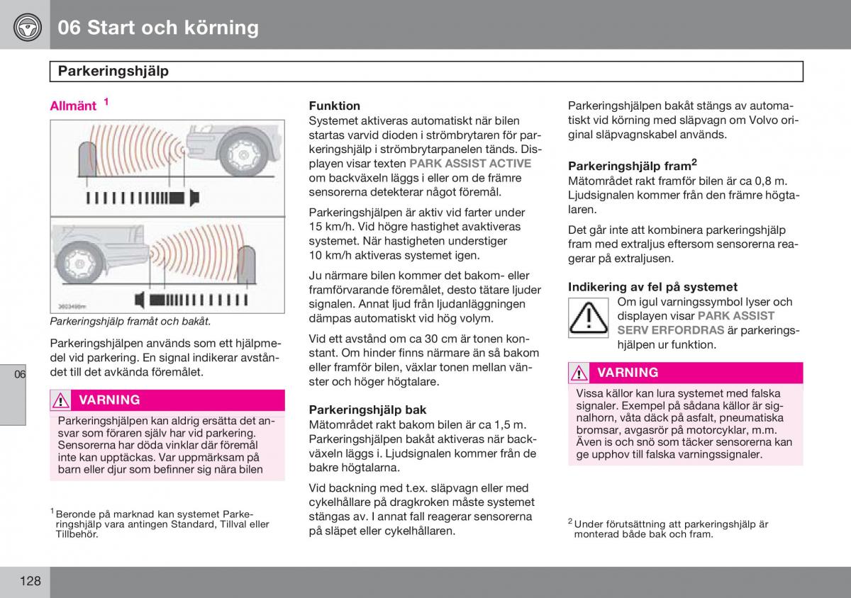 Volvo S60 I 1 instruktionsbok / page 129