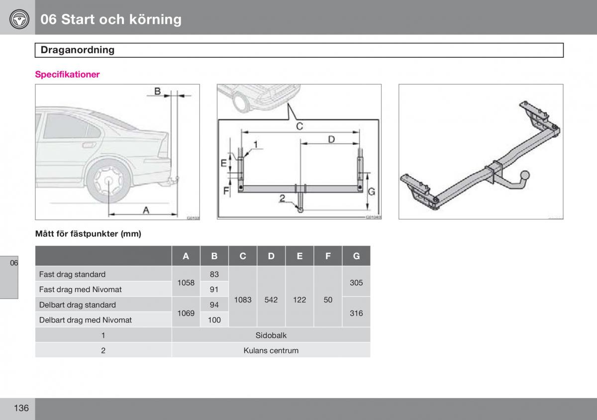 Volvo S60 I 1 instruktionsbok / page 137