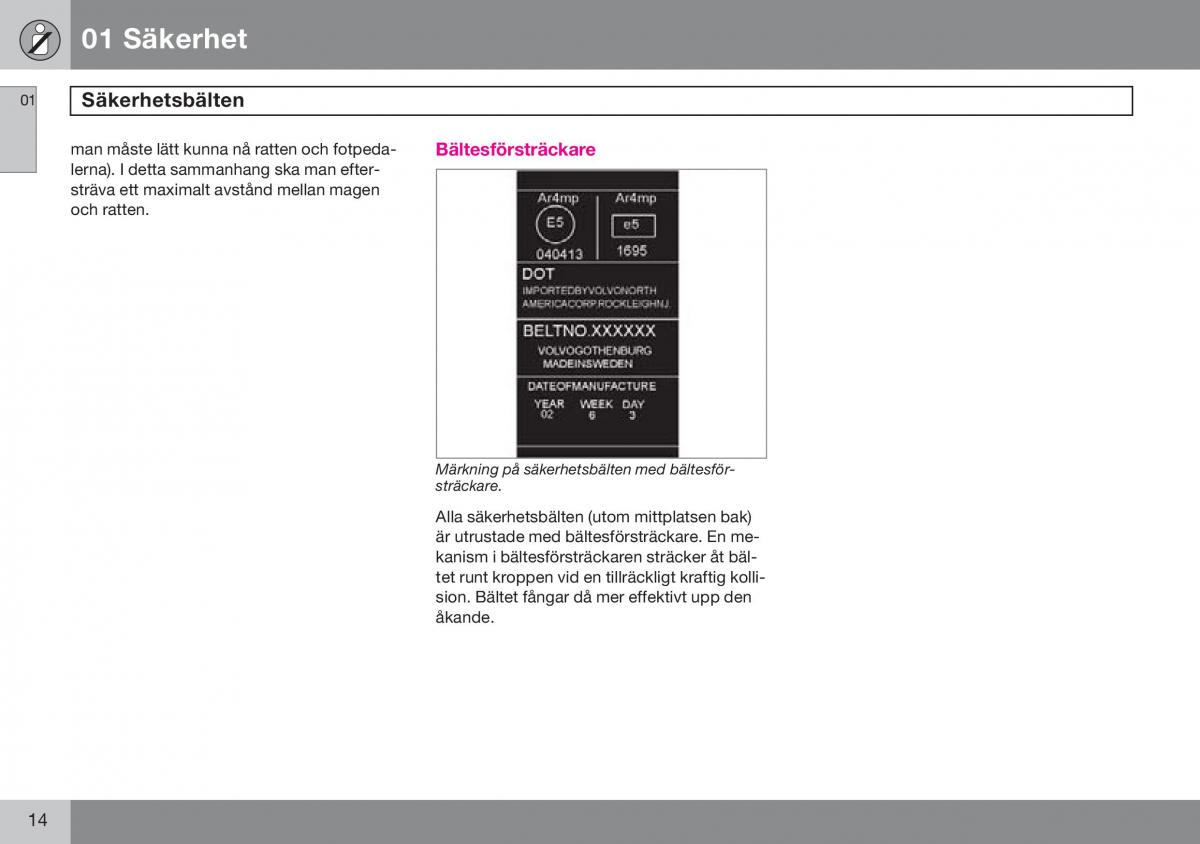 Volvo S60 I 1 instruktionsbok / page 15