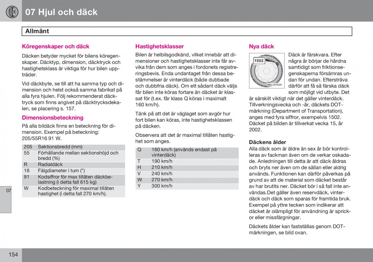 Volvo S60 I 1 instruktionsbok / page 155