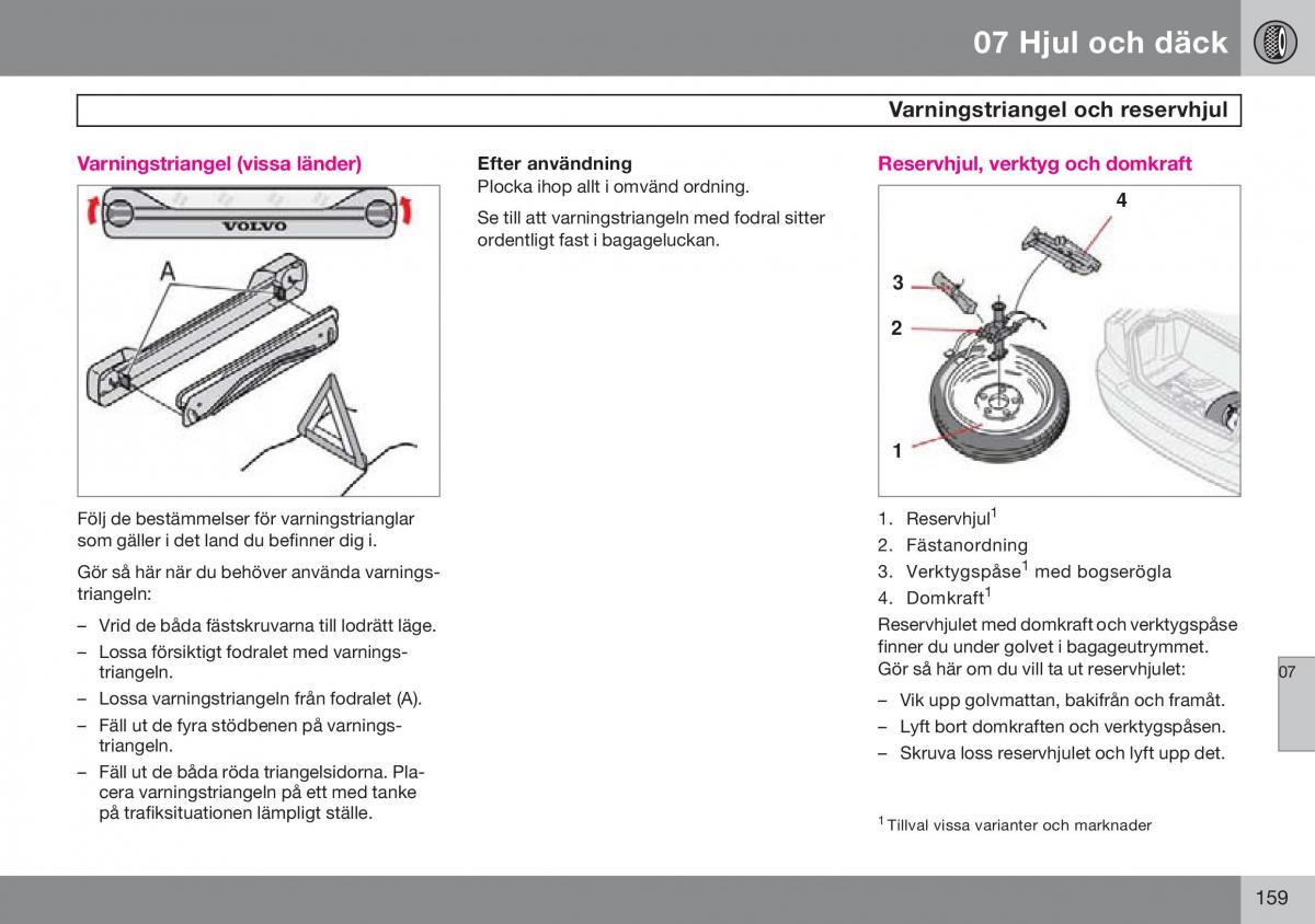 Volvo S60 I 1 instruktionsbok / page 160