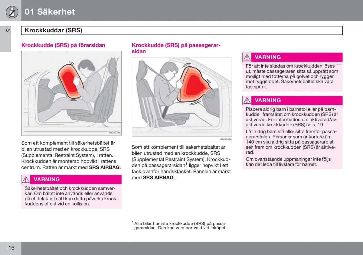 Volvo S60 I 1 instruktionsbok / page 17