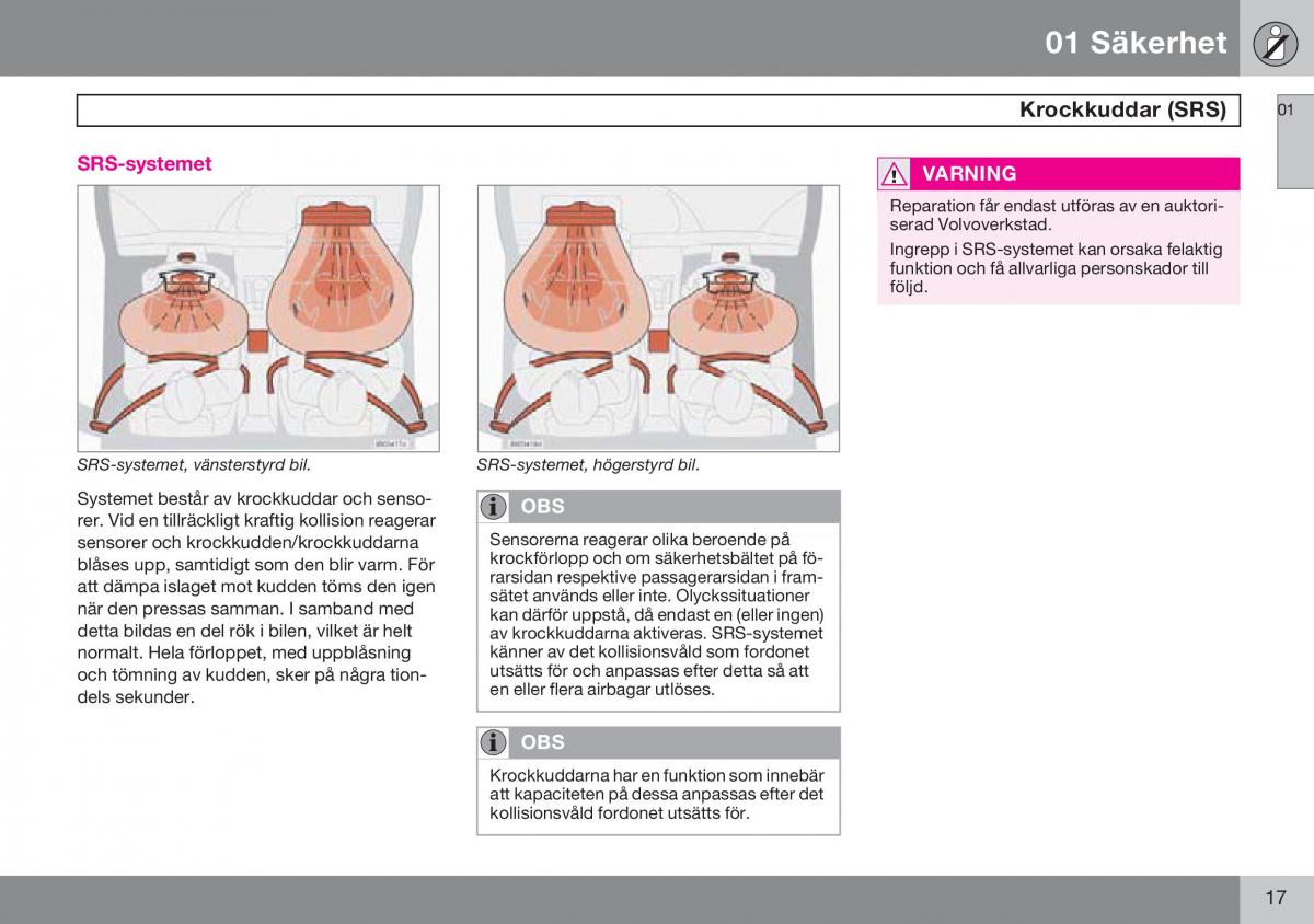 Volvo S60 I 1 instruktionsbok / page 18