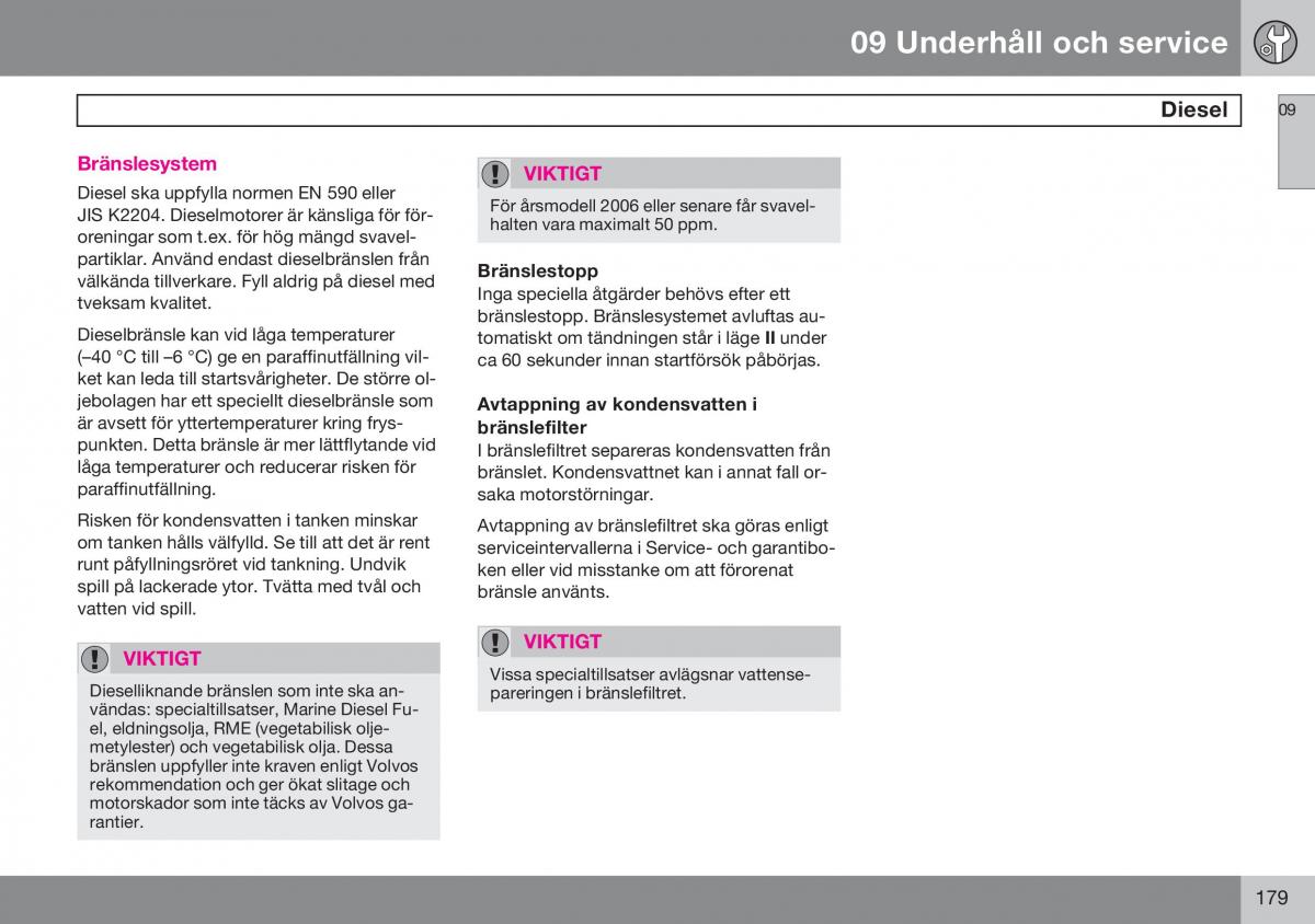 Volvo S60 I 1 instruktionsbok / page 180