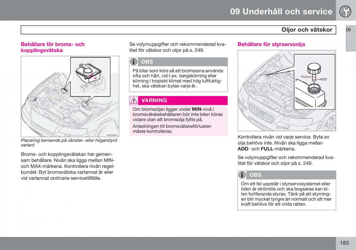 Volvo S60 I 1 instruktionsbok / page 184