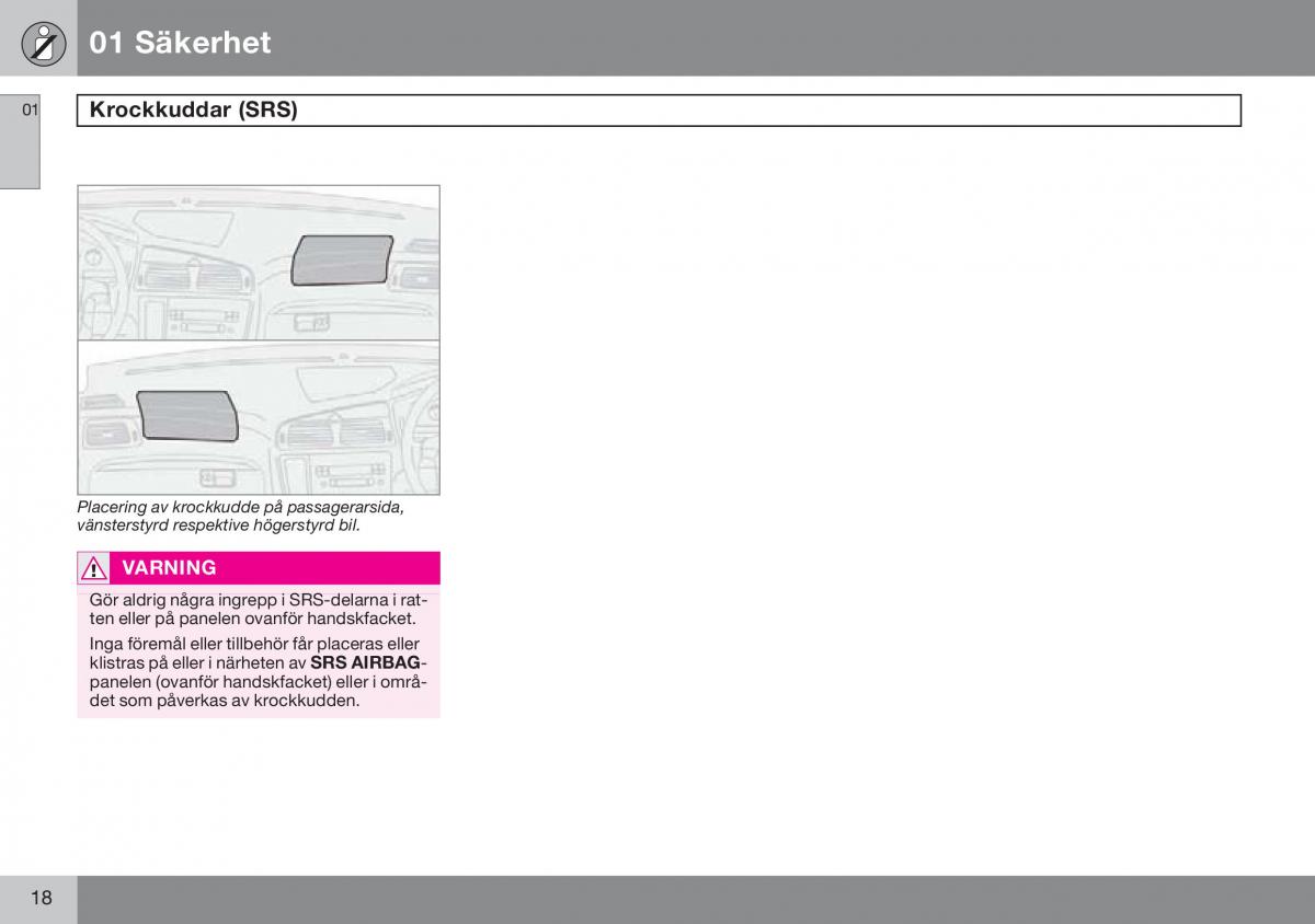 Volvo S60 I 1 instruktionsbok / page 19