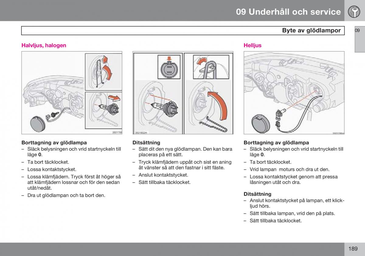 Volvo S60 I 1 instruktionsbok / page 190