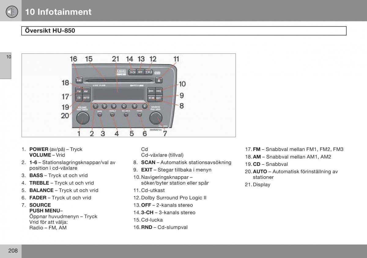 Volvo S60 I 1 instruktionsbok / page 209