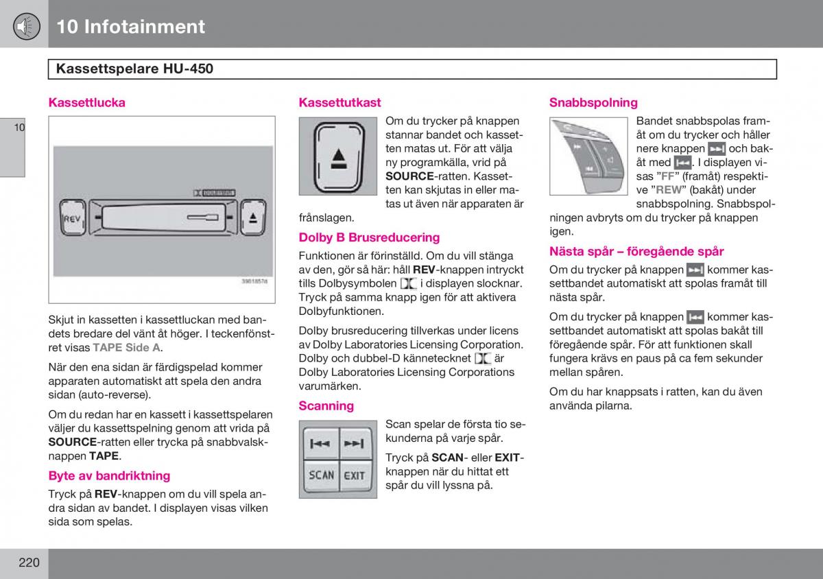 Volvo S60 I 1 instruktionsbok / page 221