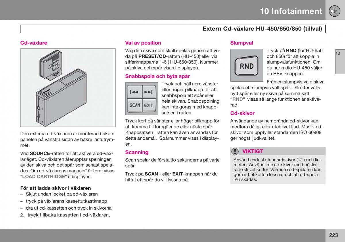 Volvo S60 I 1 instruktionsbok / page 224