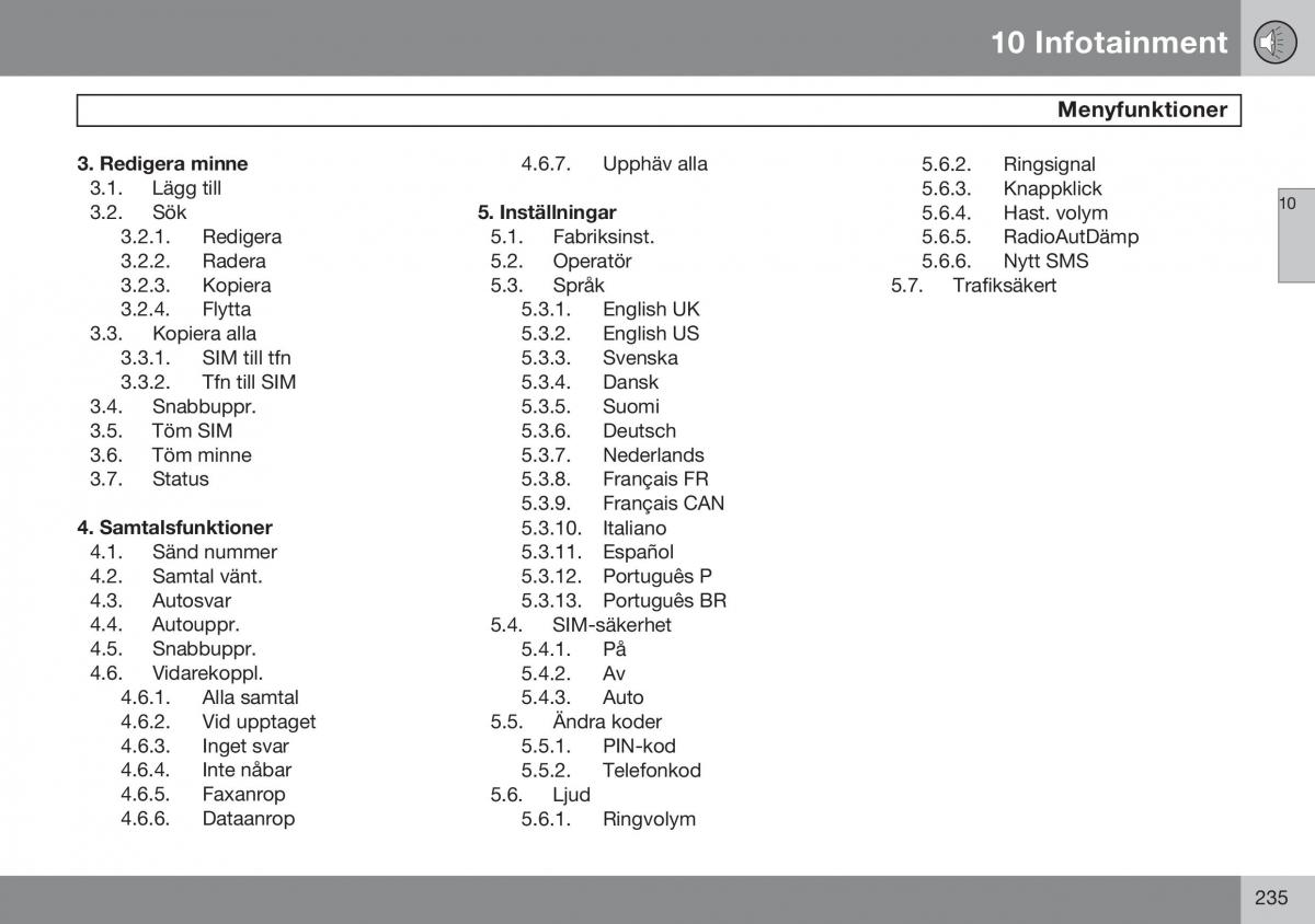 Volvo S60 I 1 instruktionsbok / page 236